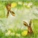 Салфетка для декупажа "Заяц и цыплёнок" бумажная, 33х33 см